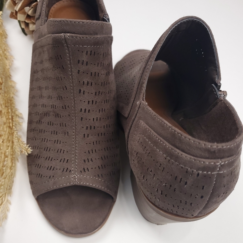 Madeline Brown Open Toe Ankle Boots Size 6½m - Picture 5 of 8